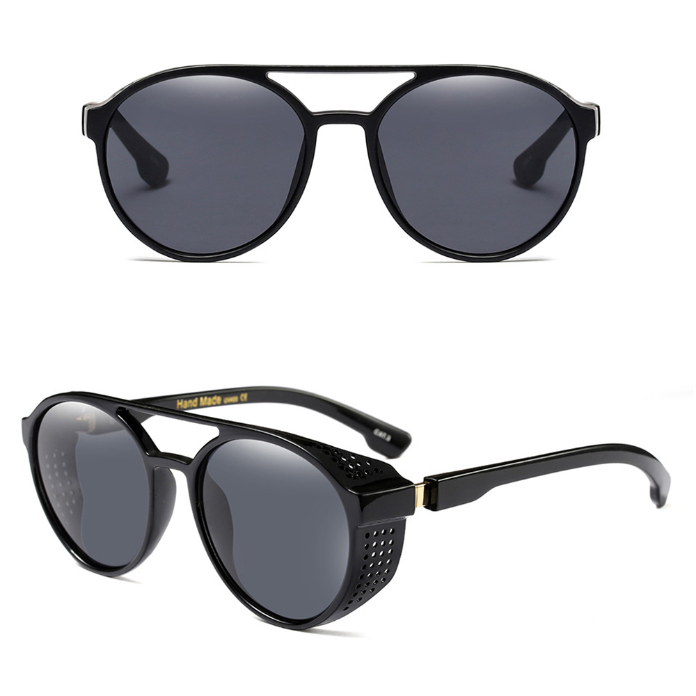 Comprar Gafas Steampunk a prueba de viento UV400, gafas de sol Retro Hip  Hop, gafas de sol de moda para hombres y mujeres